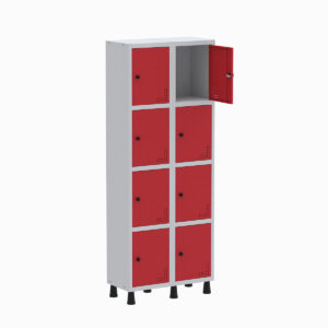 Roupeiro de Aço Light 8 Portas Vermelho Pandin