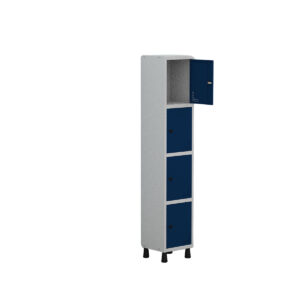 Roupeiro de Aço Light 4 Portas Azul Escuro Pandin