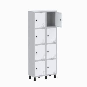 Roupeiro de Aço Light 8 Portas Branco Pandin