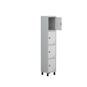 Roupeiro de Aço Light 4 Portas Branco Pandin