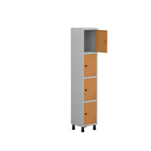 Roupeiro de Aço Light 4 Portas Laranja Pandin